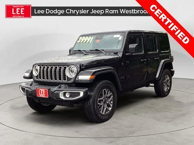 Certified Used 2025 Black Clearcoat Jeep Sahara image 1