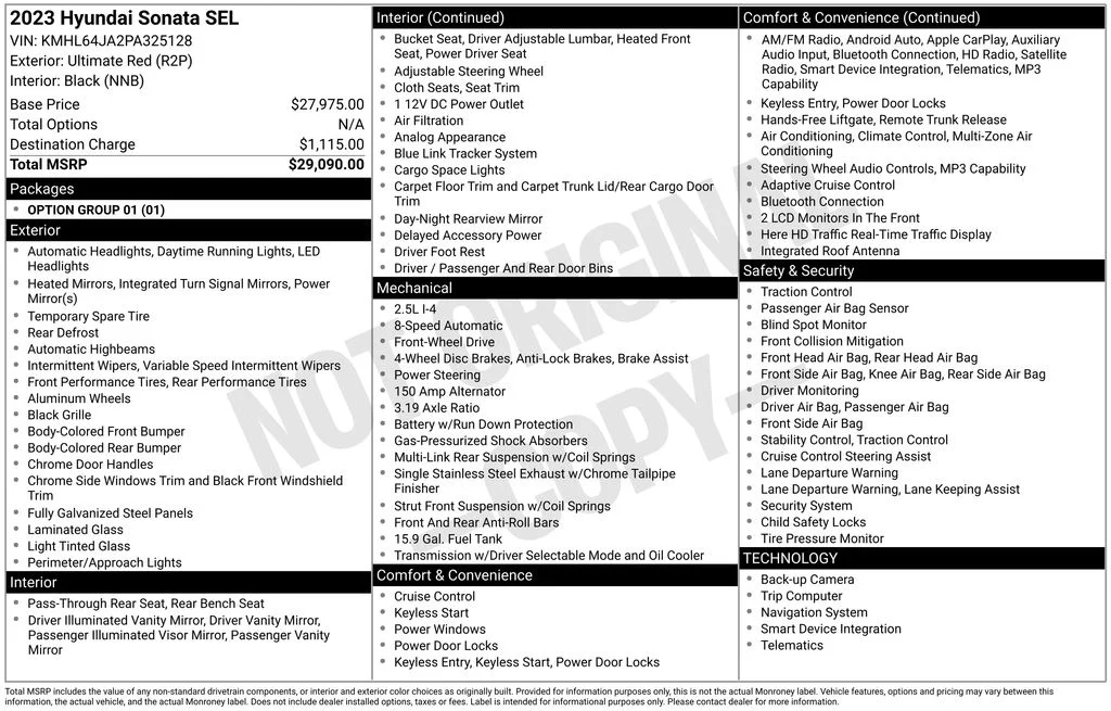 Certified Used 2023 Red Hyundai SEL image 31