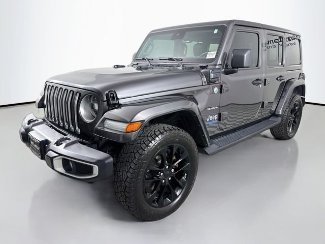 Used 2021 Gray Jeep Unlimited Sahara 4xe image 3