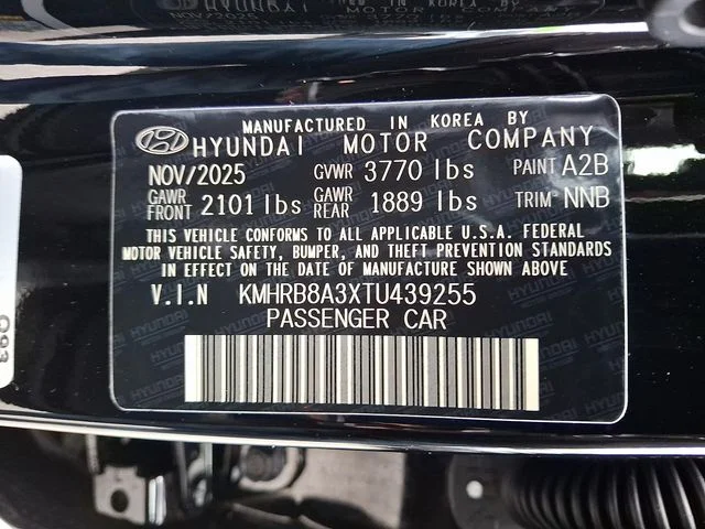 New 2026 Black Hyundai SE image 18
