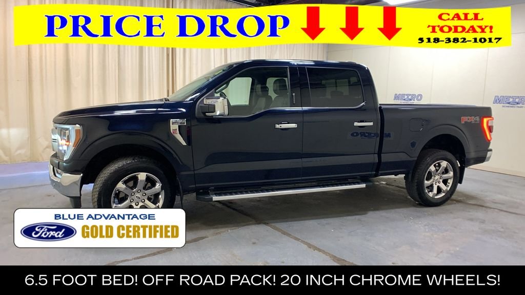 Certified Used 2022 Blue Metallic Ford Lariat image 6