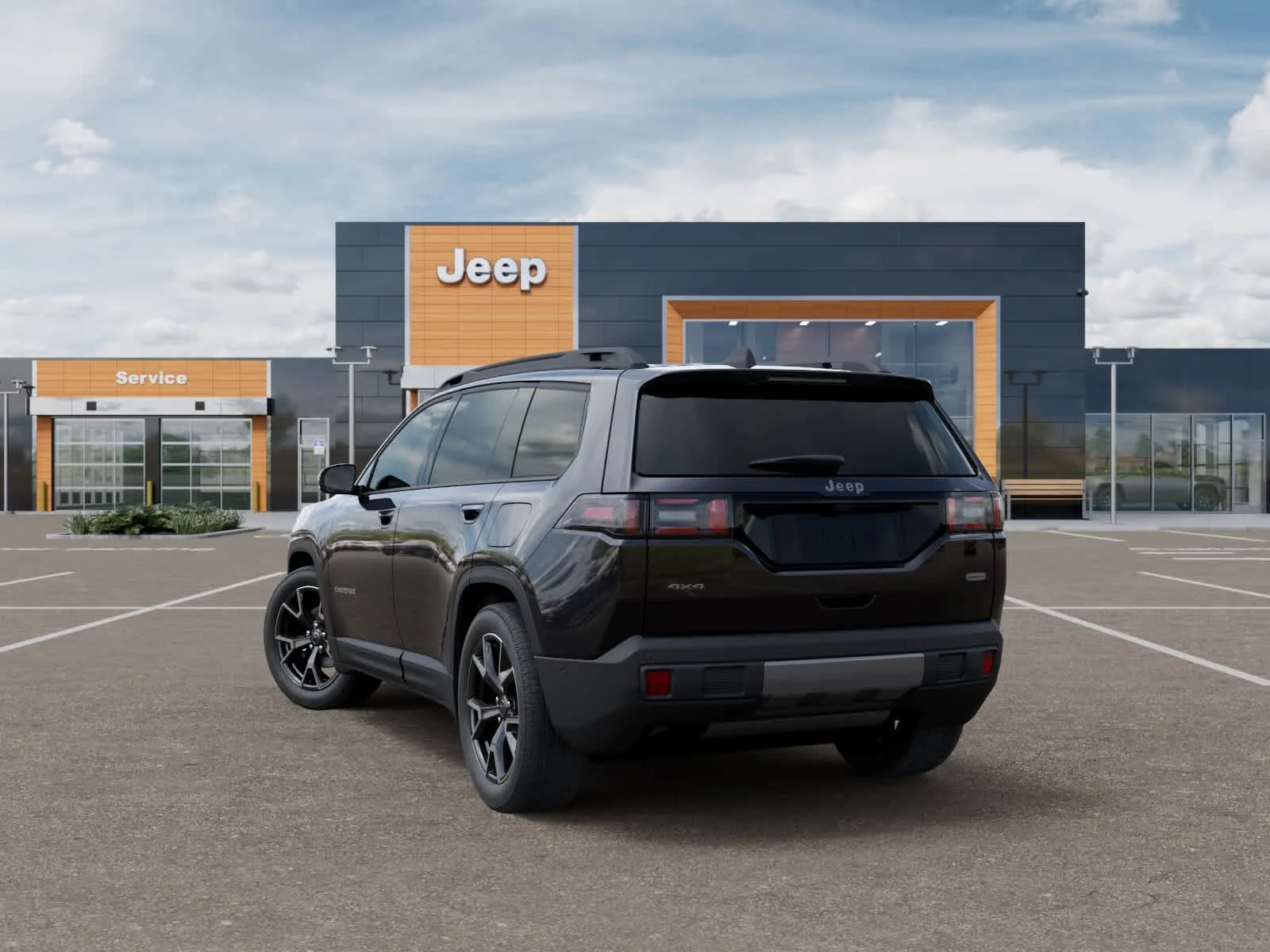 New 2026 Diamond Black Crystal Pearlcoat Jeep Overland image 3