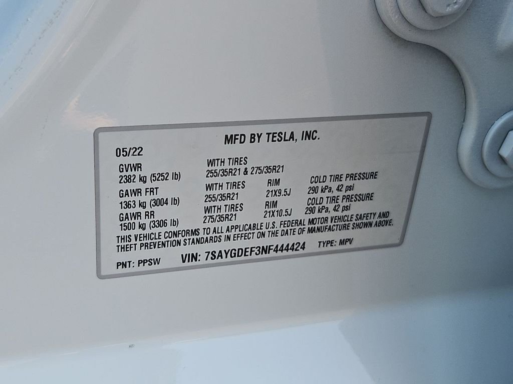 Used 2022 White Tesla Performance image 35