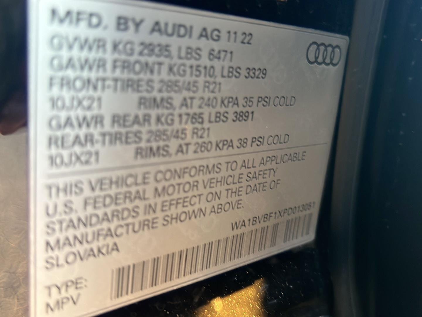 Used 2023 Mythos Black Metallic Audi Premium Plus image 42