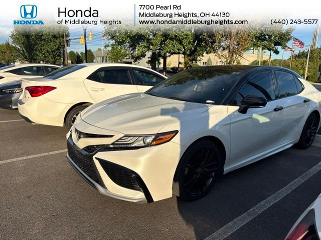 Used 2021 Midnight Black Metallic Toyota XSE image 1