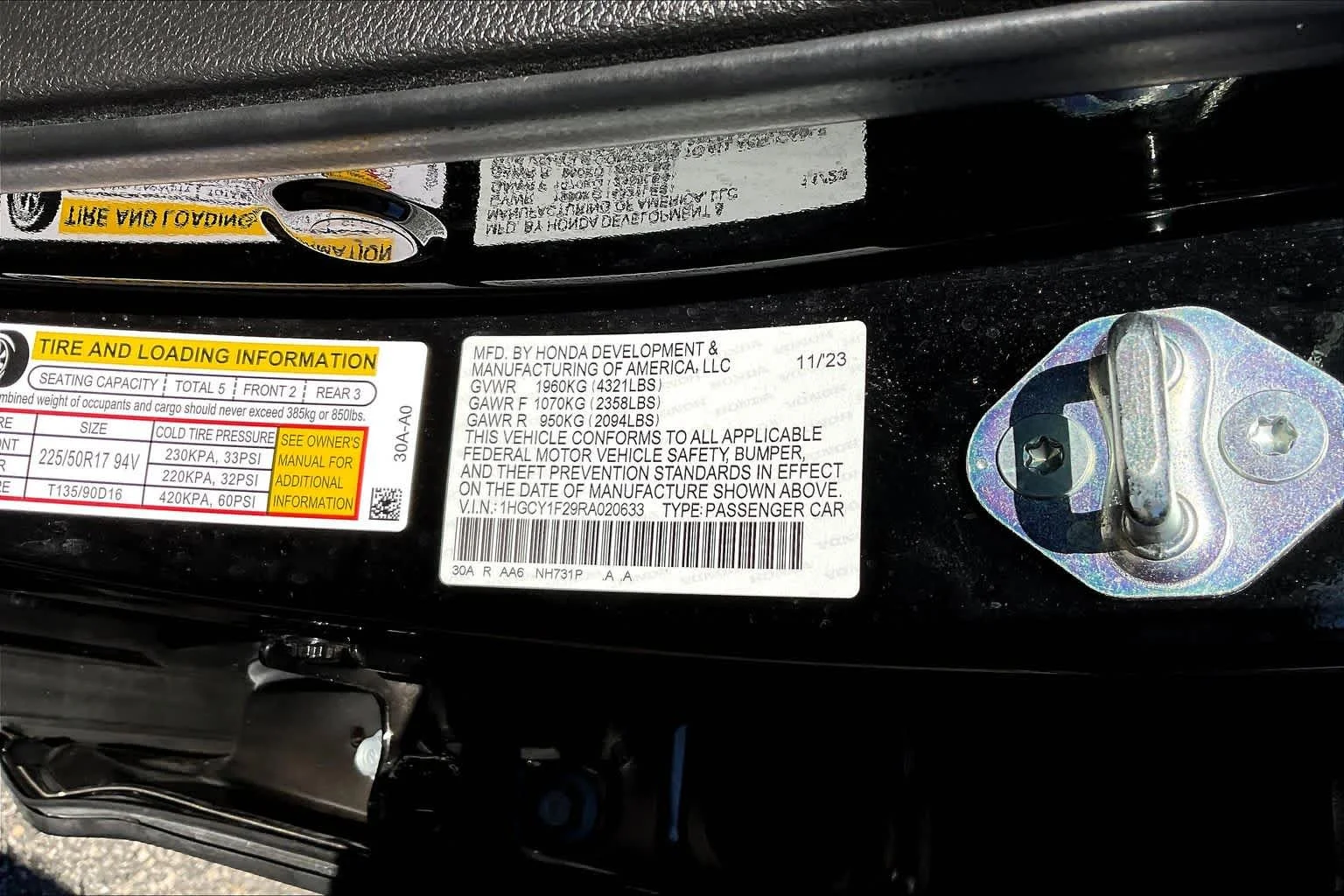 Used 2024 Crystal Black Pearl Honda LX image 32