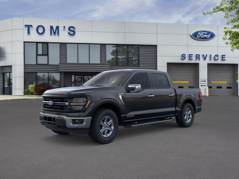 Agate Black Metallic 2025 Ford F-150 XLT SuperCrew 4WD Pickup Truck Four-Wheel Drive Automatic