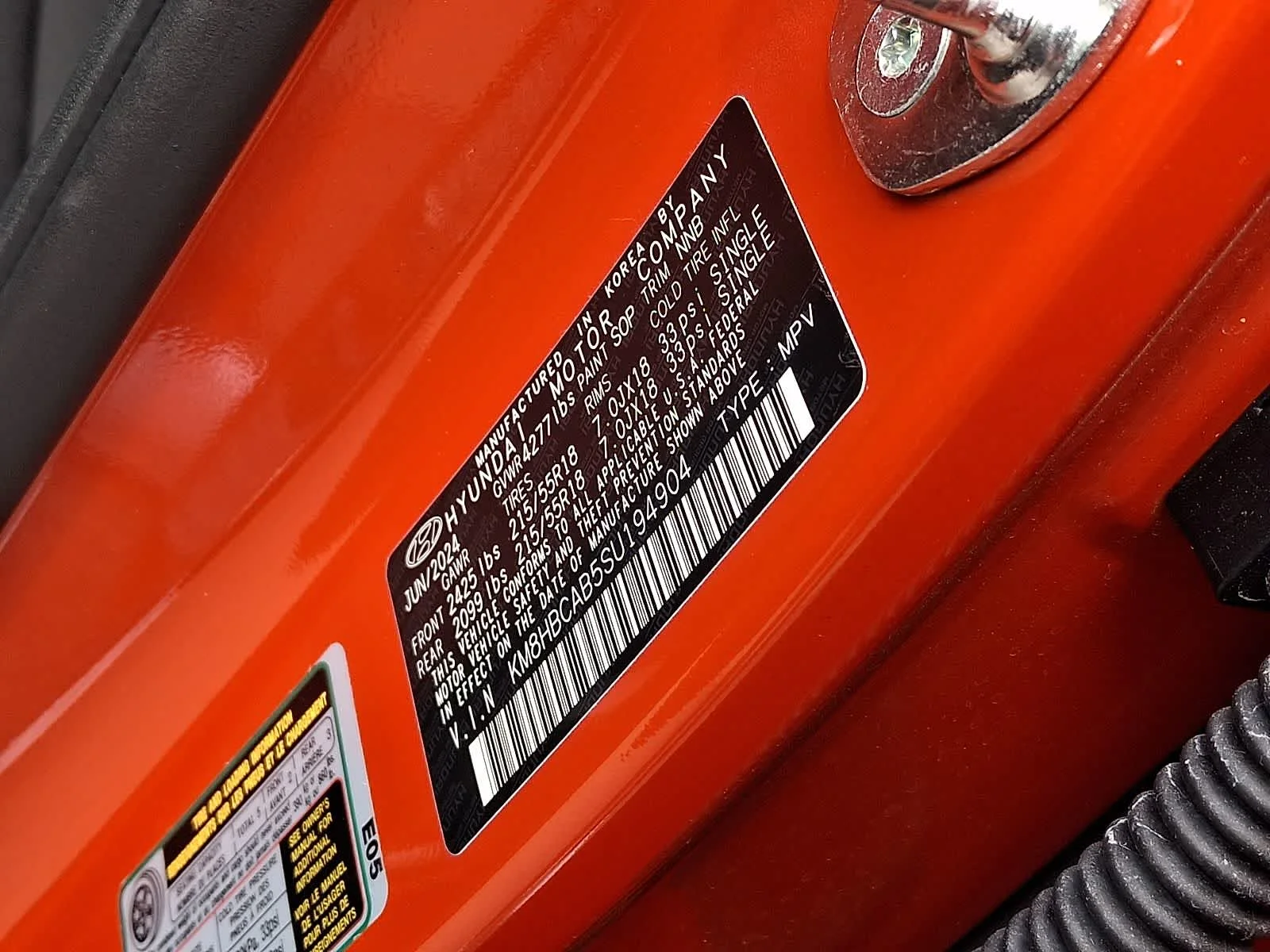 Used 2025 Soultronic Orange Pearl Hyundai SEL image 26