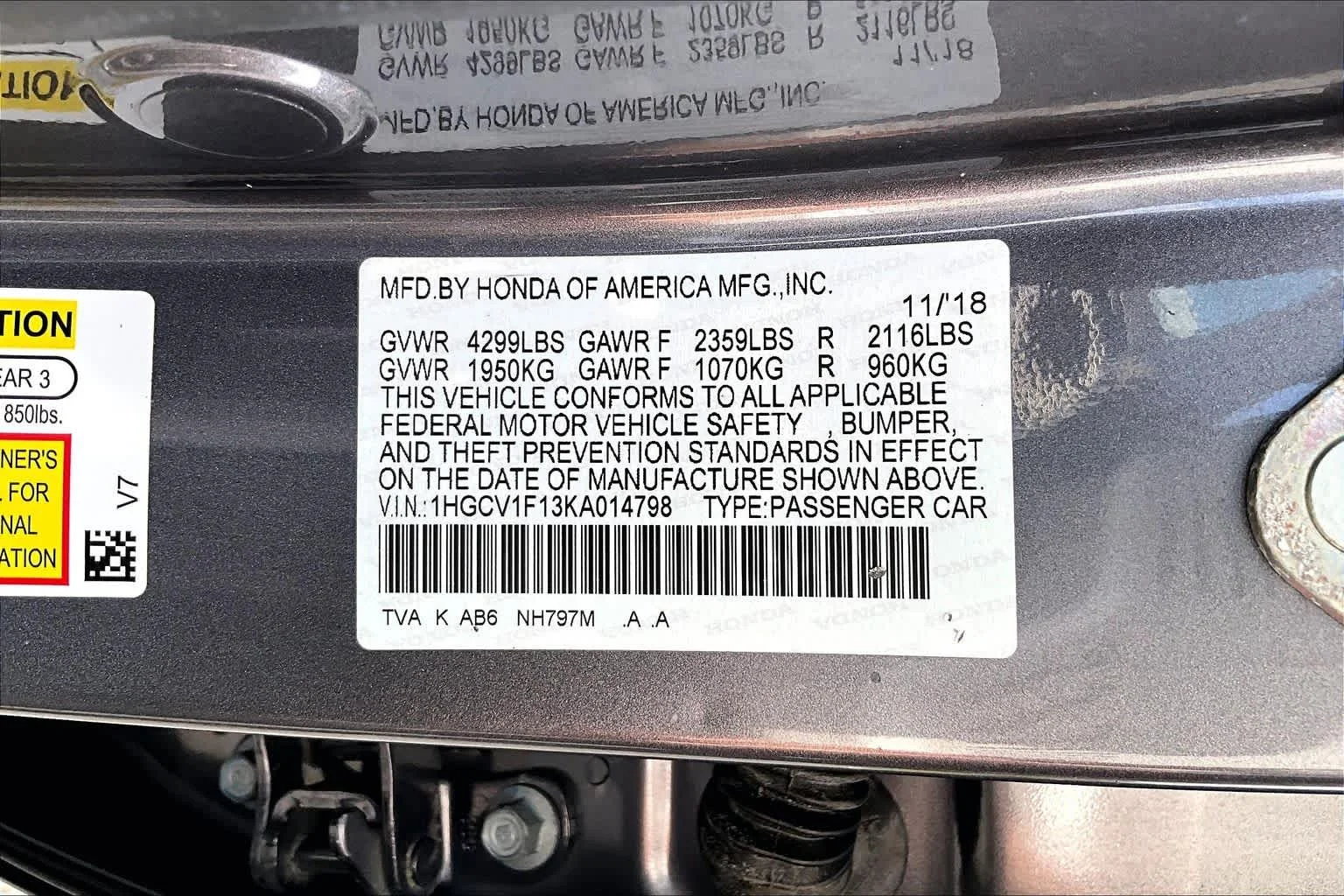 Used 2019 Modern Steel Metallic Honda LX 1.5T image 34