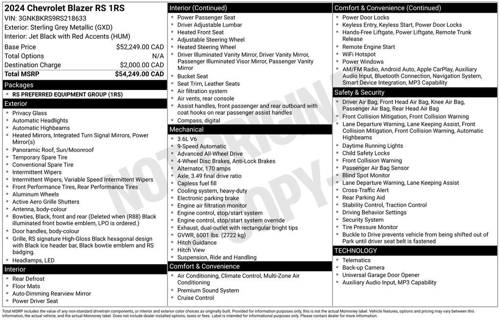 Used 2024 Sterling Gray Metallic Chevrolet RS image 45