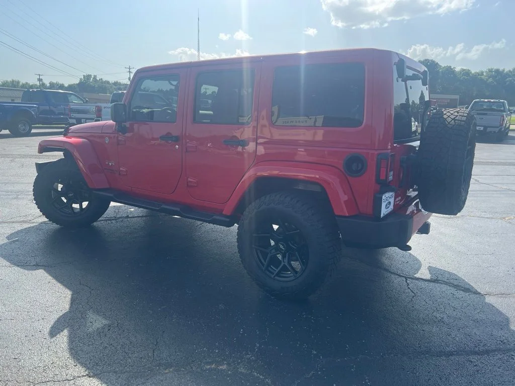 Used 2017 Firecracker Red Clearcoat Jeep Unlimited Sahara image 4