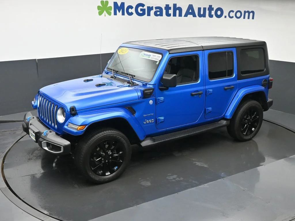 Certified Used 2023 Blue Jeep Sahara 4xe image 22