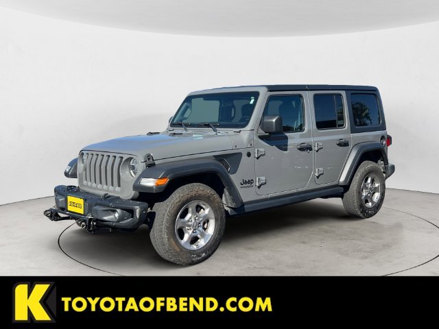 Used 2021 Gray Jeep Unlimited Sport image 1