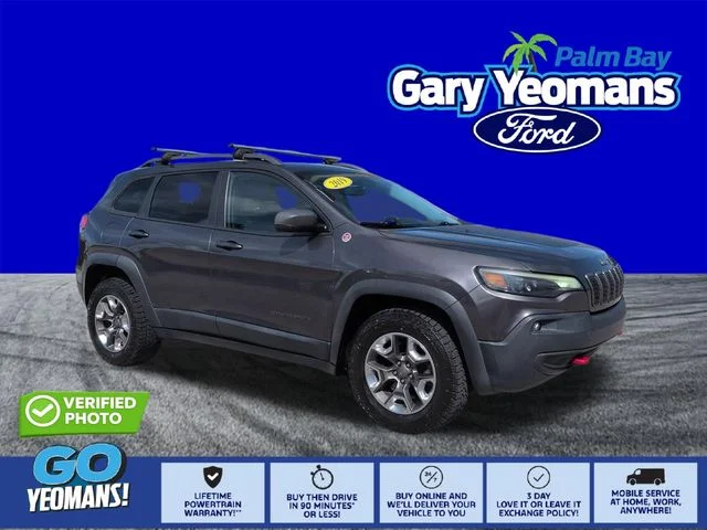 Used 2019 Granite Crystal Clearcoat Metallic Jeep Trailhawk image 1