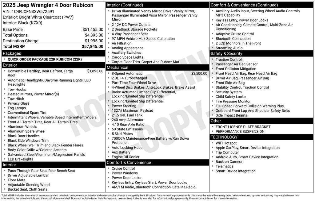 Used 2025 White Jeep Rubicon image 11