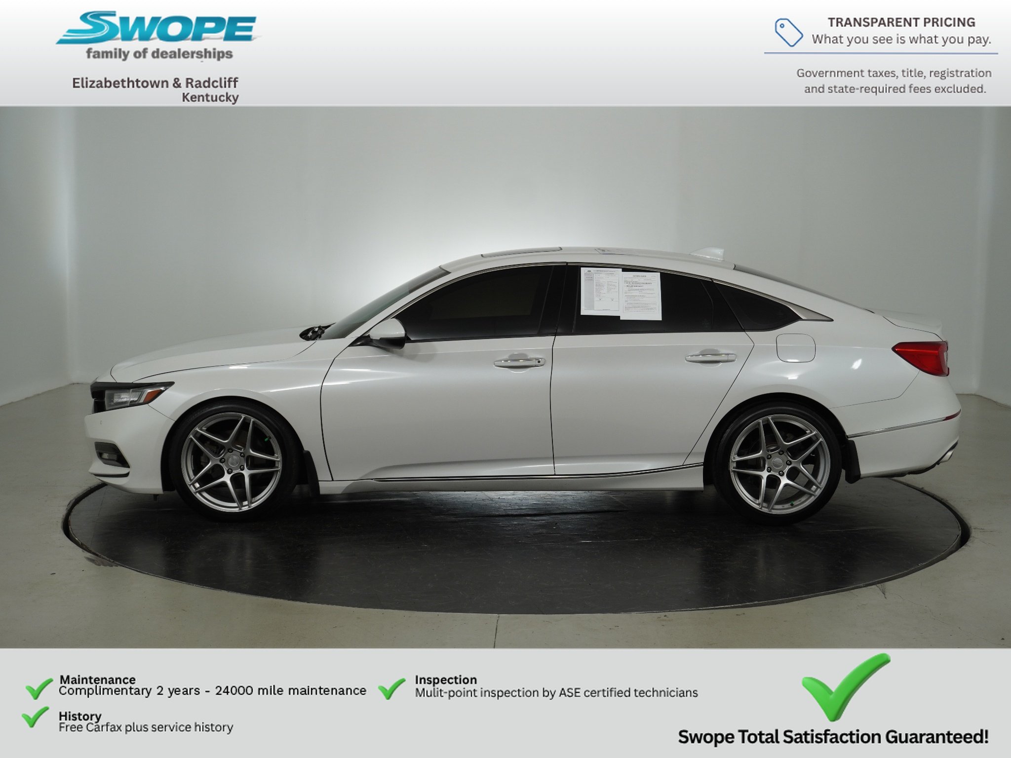 Used 2019 Platinum White Pearl Honda Touring 2.0T image 8