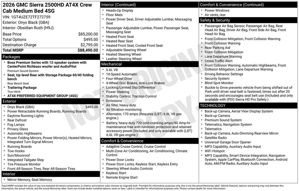 New 2026 Onyx Black GMC AT4X image 47