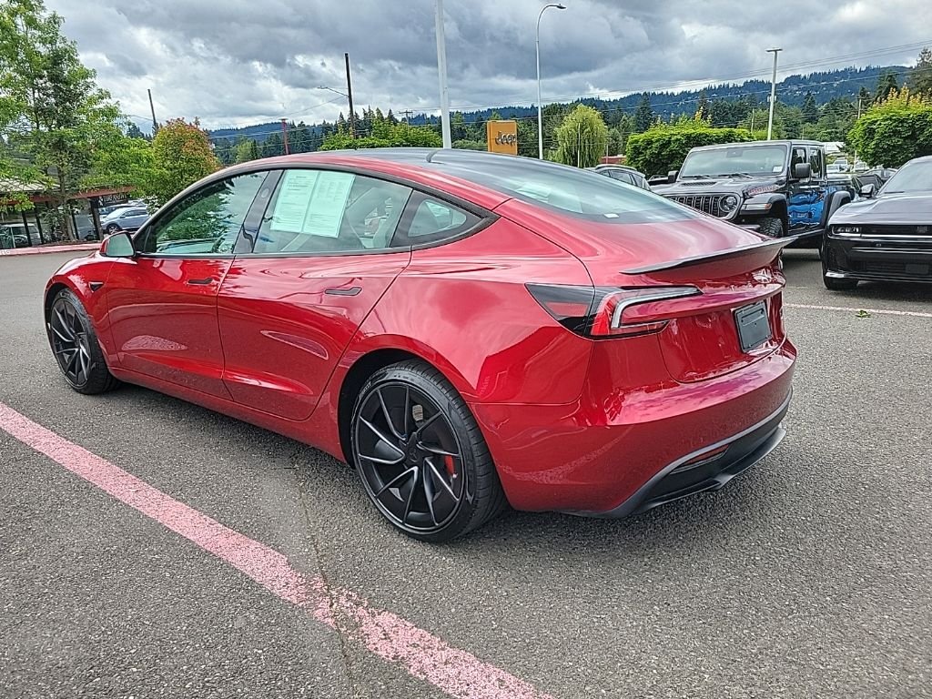 Used 2025 Red Tesla Performance image 5