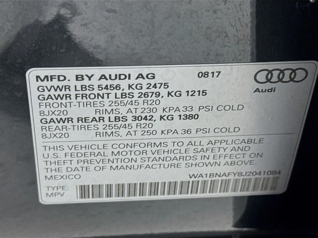 Used 2018 Gray Metallic Audi 2.0T Premium Plus image 44