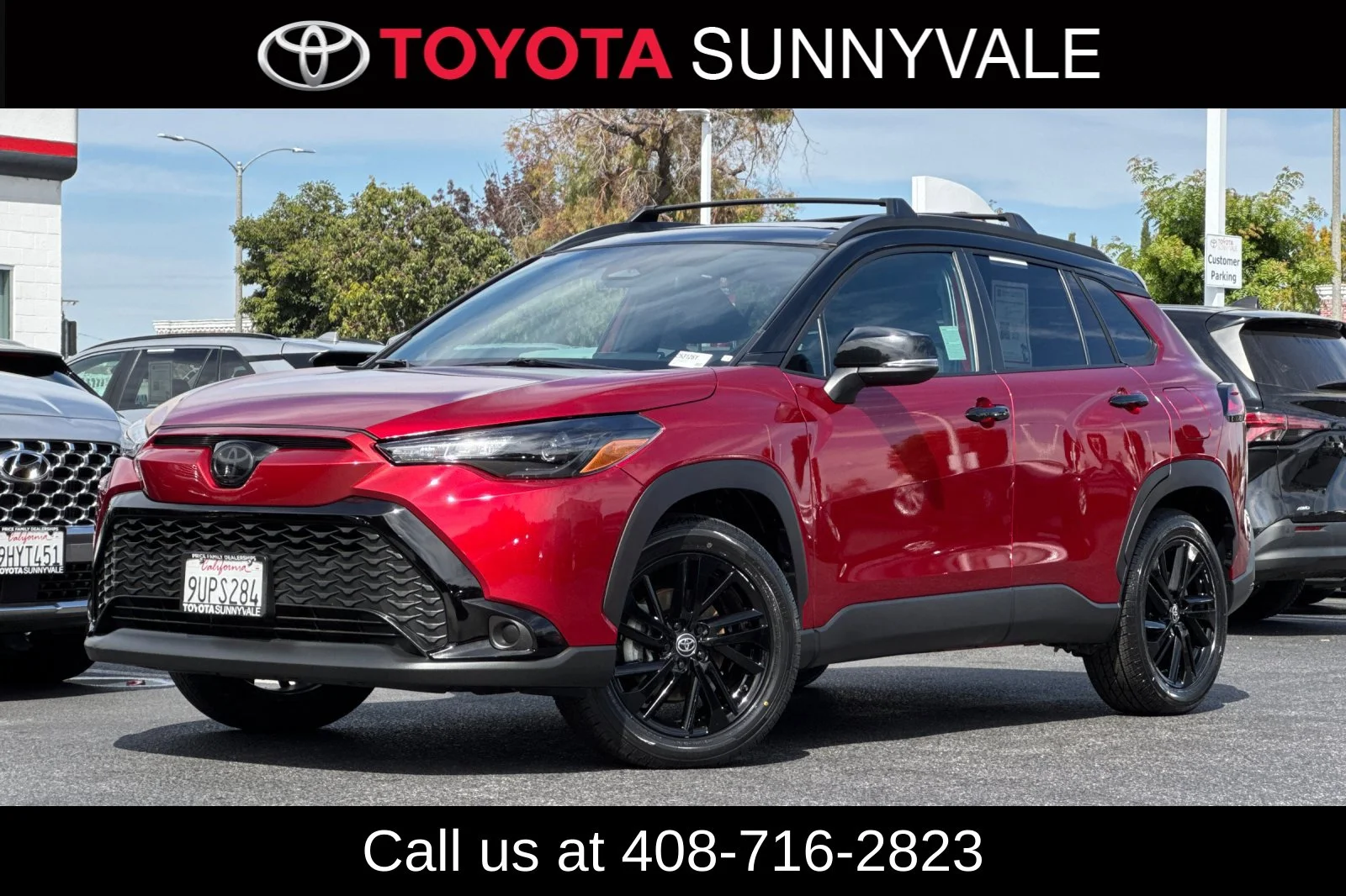 Used 2025 Red Toyota Hybrid Nightshade image 1
