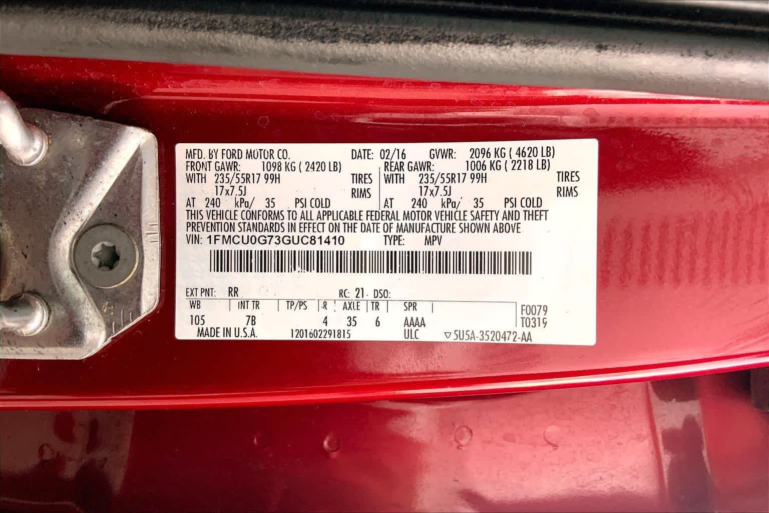 Used 2016 Ruby Red Metallic Tinted Clearcoat Ford SE image 36