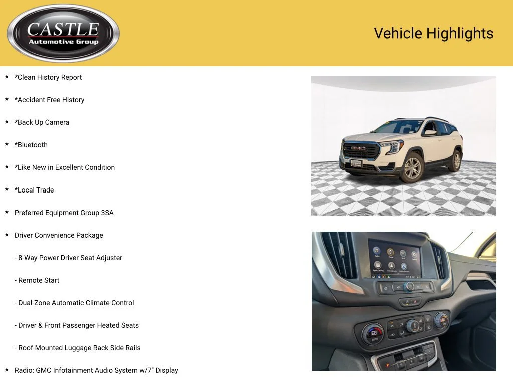 Used 2023 SUMMIT WHITE GMC SLE image 4