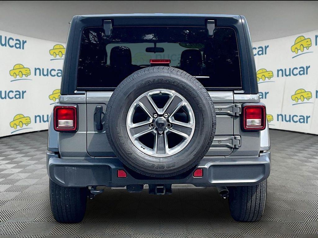 Used 2021 Sting-Gray Clearcoat Jeep Unlimited Sahara image 5