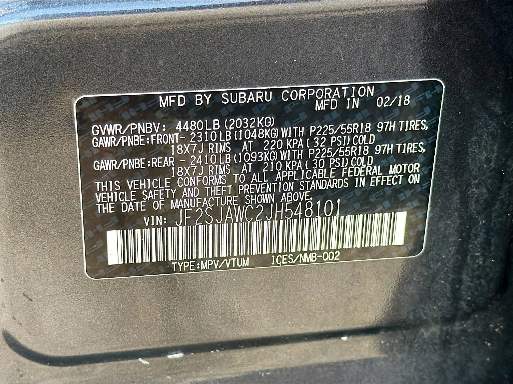 Used 2018 Dark Gray Metallic Subaru Touring image 42
