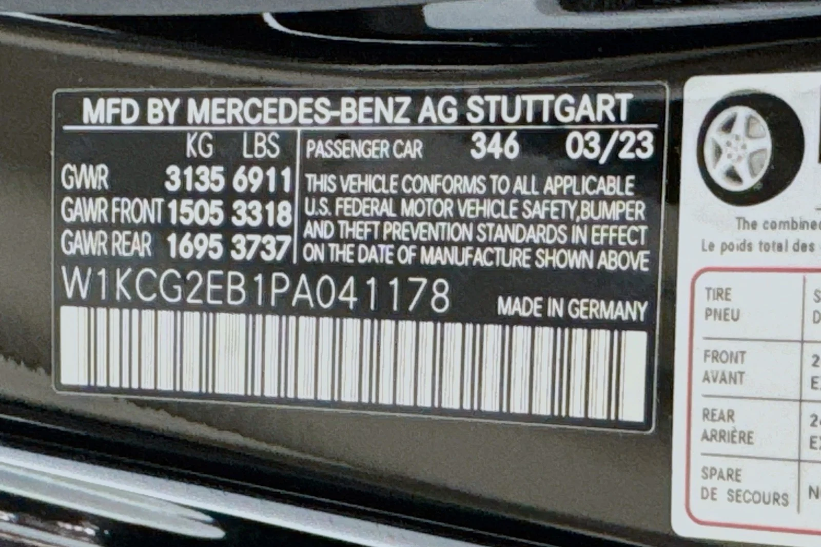 Certified Used 2023 Onyx Black Metallic Mercedes-Benz EQS 450 image 25