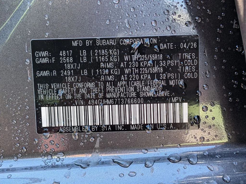 New 2026 MAGNETITE GRAY PEARL Subaru Limited image 26