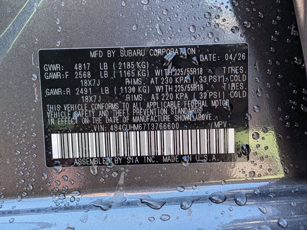 New 2026 Magnetite Gray Metallic Subaru Limited image 26