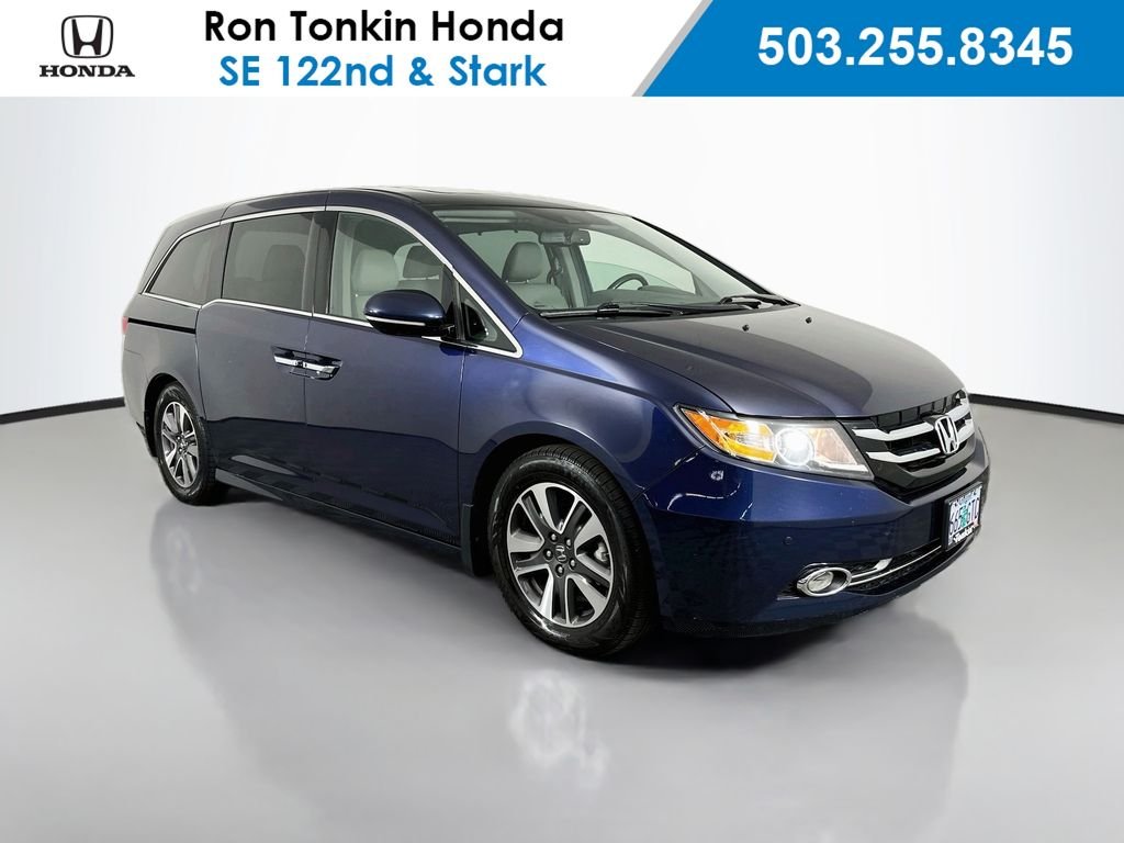 Used 2014 Obsidian Blue Pearl Honda Touring image 1