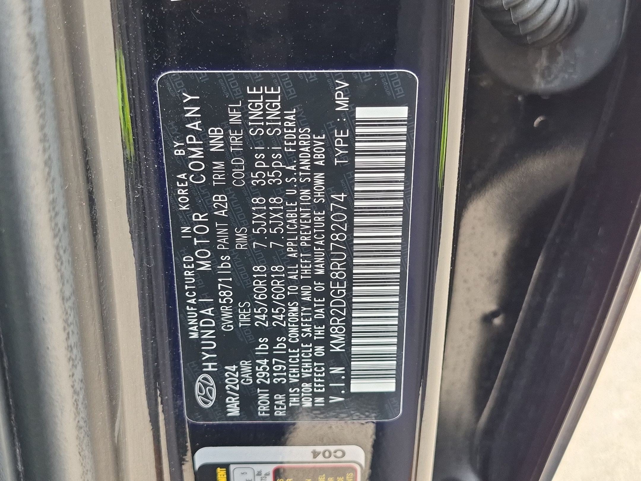 Used 2024 Abyss Black Pearl Hyundai SEL 7P image 35