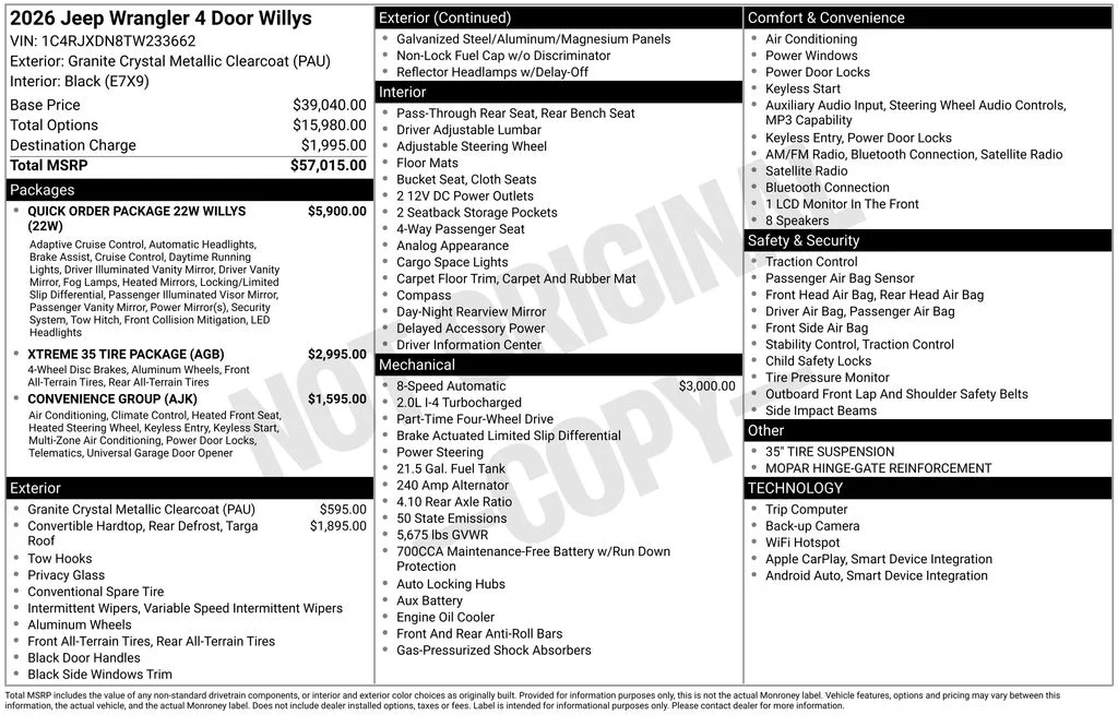 New 2026 Gray Jeep Willys image 30