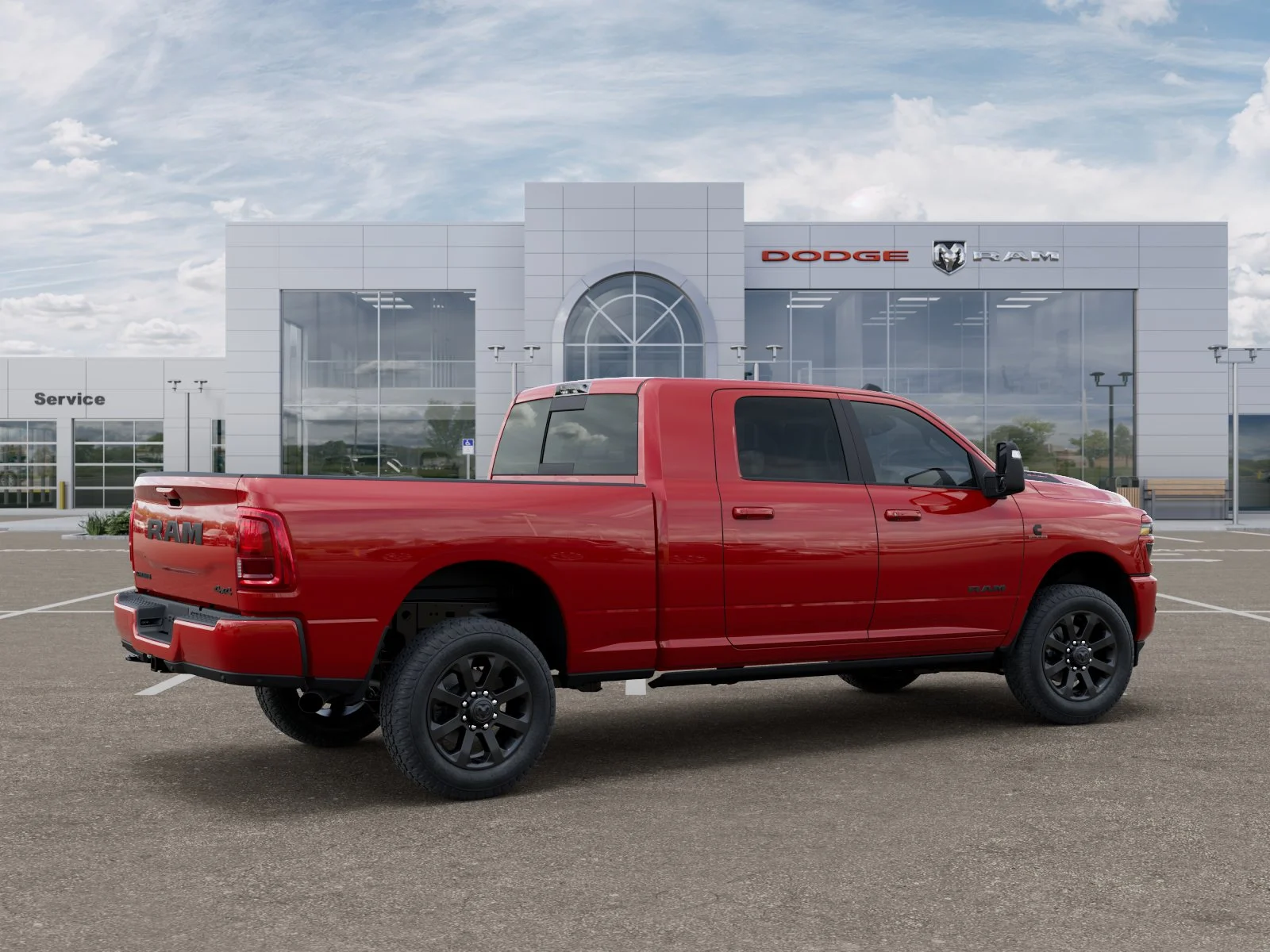 New 2026 Flame Red Clear-Coat Exterior Paint RAM Laramie image 31