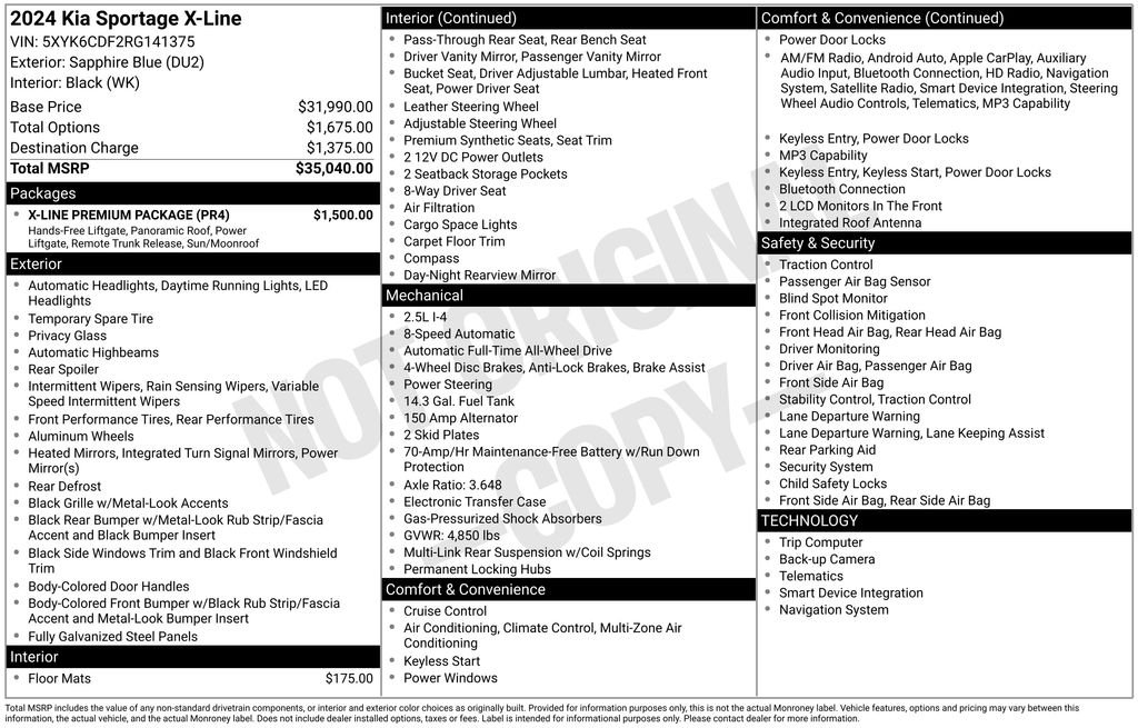 Used 2024 Blue Kia X-Line image 35