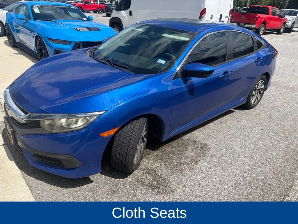 Used 2017 Aegean Blue Metallic Honda EX image 2