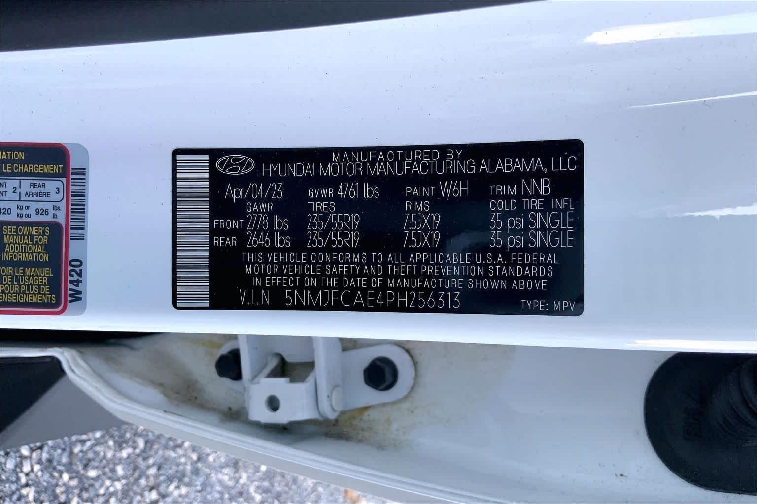 Used 2023 Serenity White Pearl Hyundai SEL image 57
