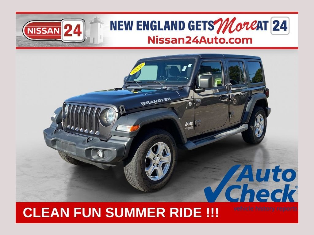 Used 2018 Gray Jeep Unlimited Sport S image 1