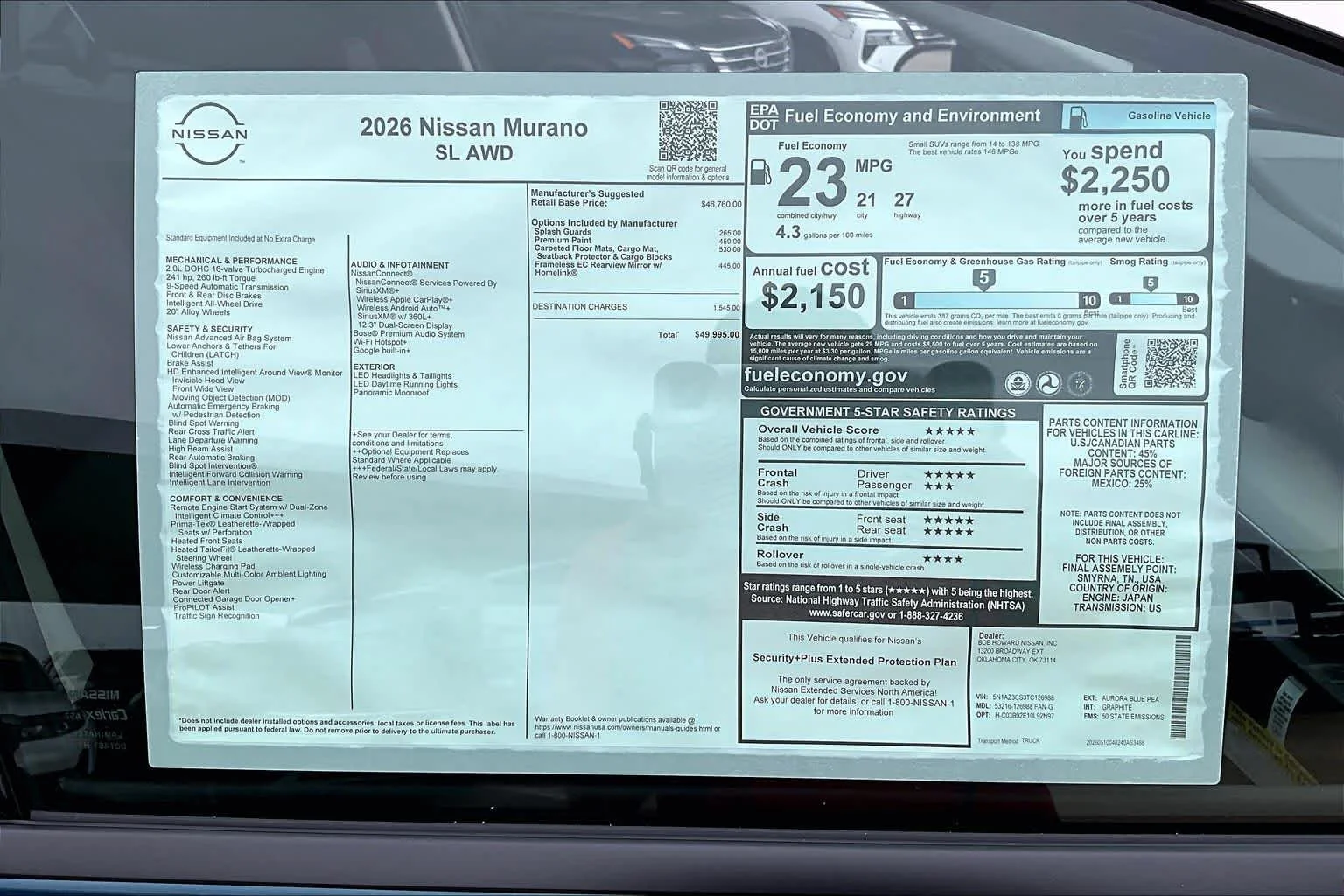 New 2026 Aurora Blue Pearl Metallic Nissan SL image 20
