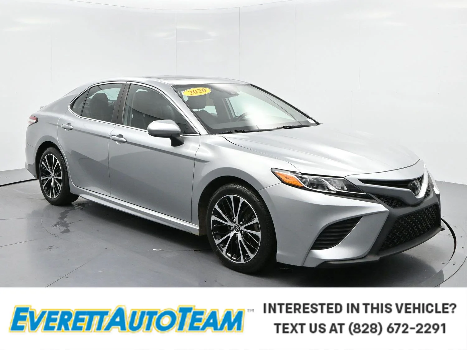 Used 2020 Celestial Silver Metallic Toyota SE image 1
