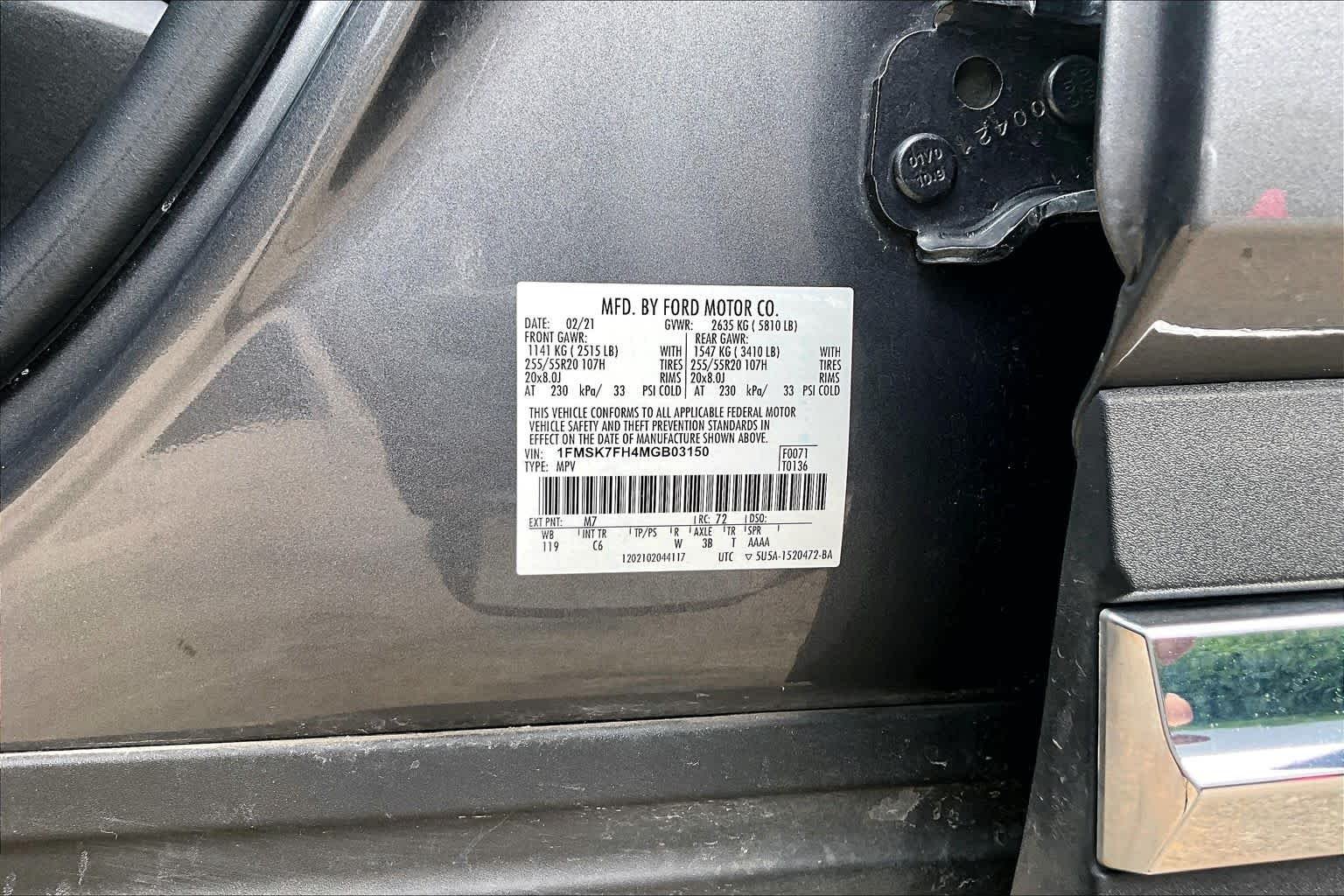 Used 2021 Carbonized Gray Metallic Ford Limited image 37