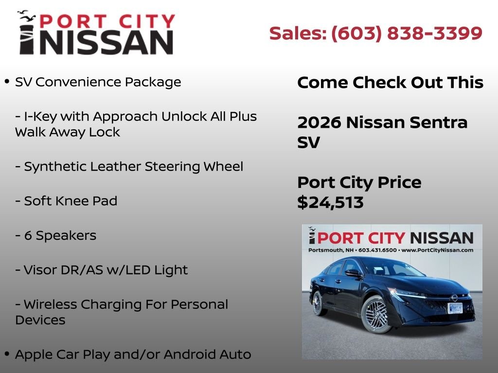 New 2026 Super Black Nissan SV image 12
