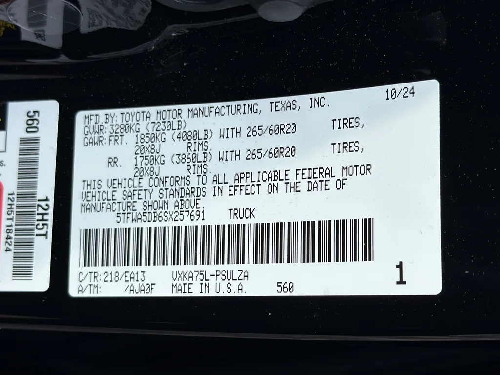 Used 2025 Black Toyota Limited image 32