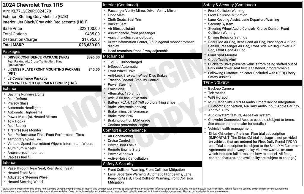 Used 2024 Gray Chevrolet 1RS image 33