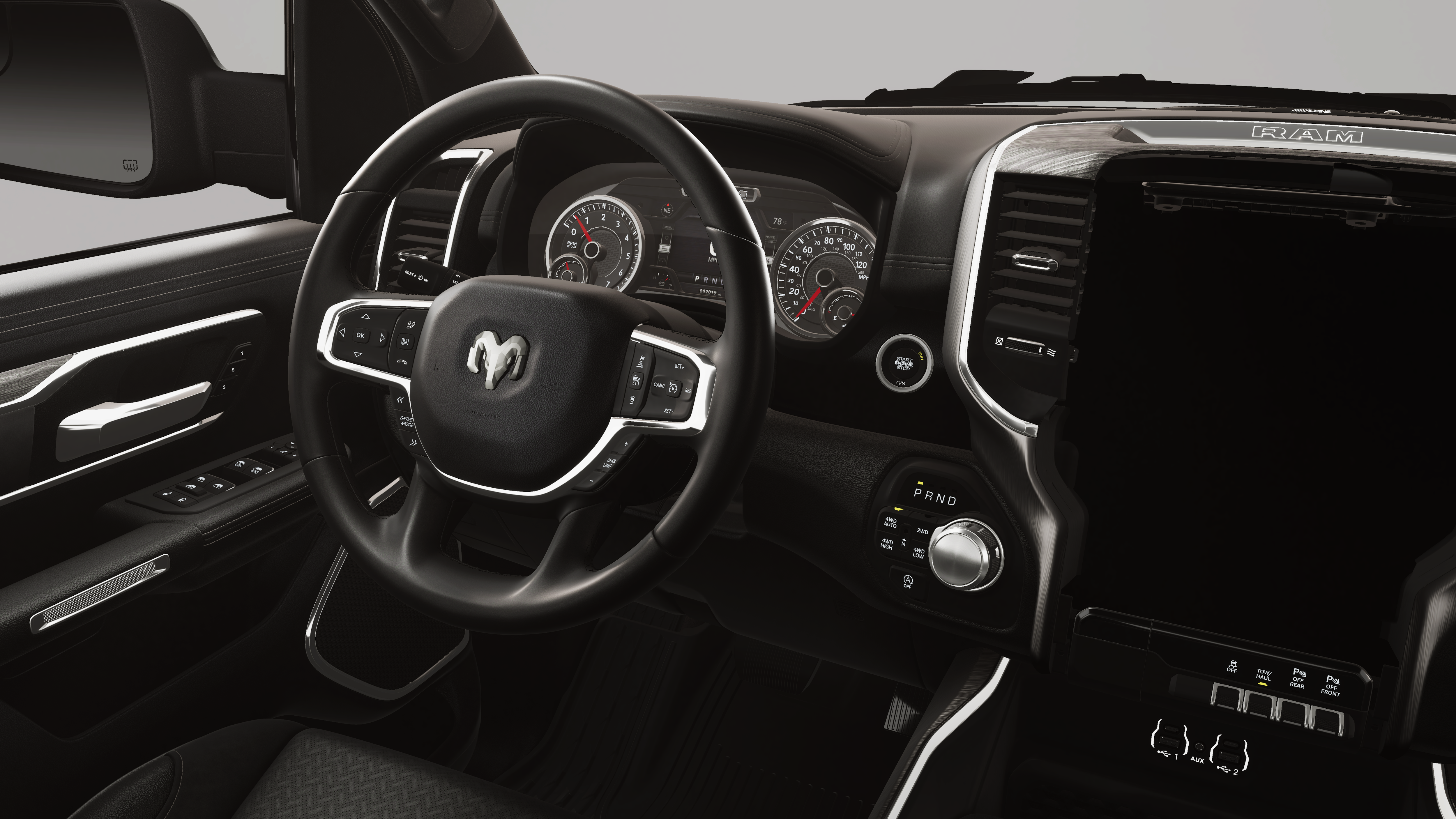 New 2026 Diamond Black Crystal Pearl-Coat Exterior Paint RAM LARAMIE image 21