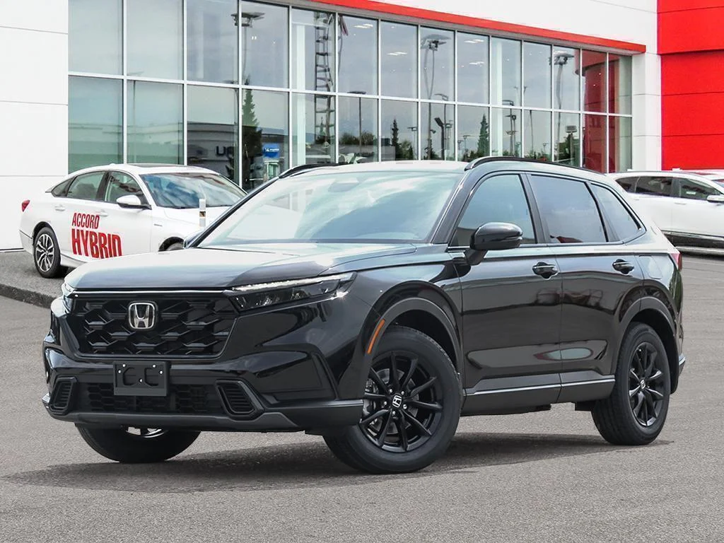 New 2026 Crystal Black Pearl Honda SPORT HYBRID [ AWD   REMOTE START   KEYLESS ENTRY image 1