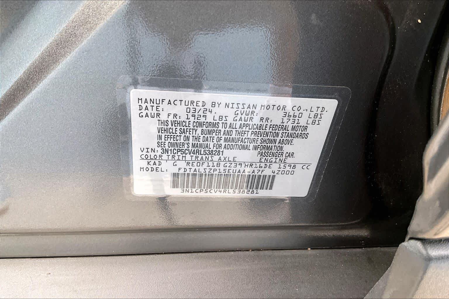 Used 2024 Gun Metallic Nissan SV image 30