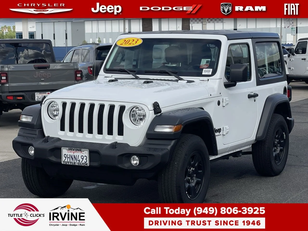 Used 2023 Bright White Clearcoat Jeep Sport image 12
