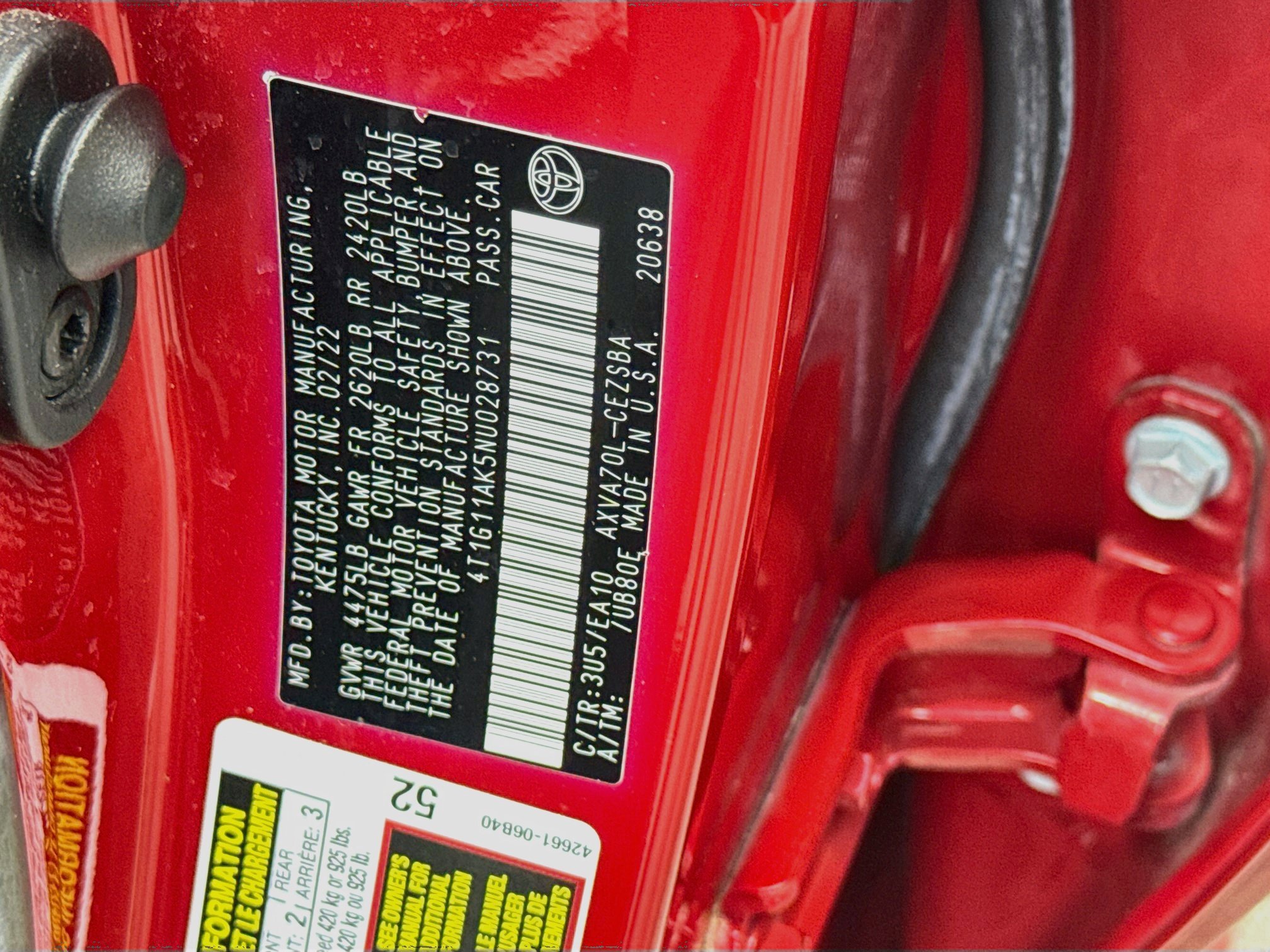 Used 2022 Red Toyota SE image 34